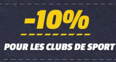 -10% supplémentaires pour les clubs de sport !