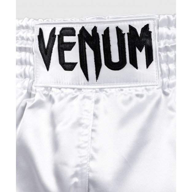 Short Boxe Thaï Venum Classic Blanc/Noir