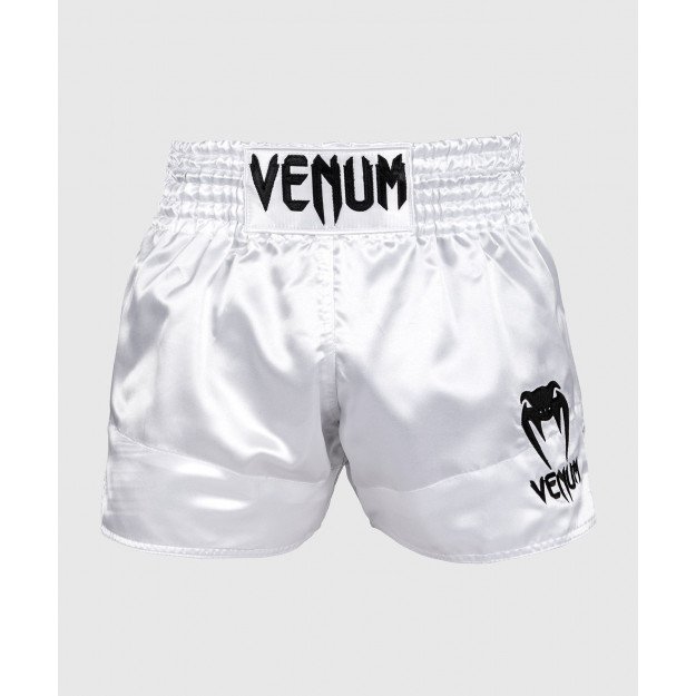 Short Boxe Thaï Venum Classic Blanc/Noir