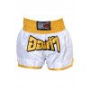 Short boxe thaï FIGHTER Blanc & Jaune