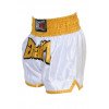 Short boxe thaï FIGHTER Blanc & Jaune