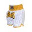 Short boxe thaï FIGHTER Blanc & Jaune