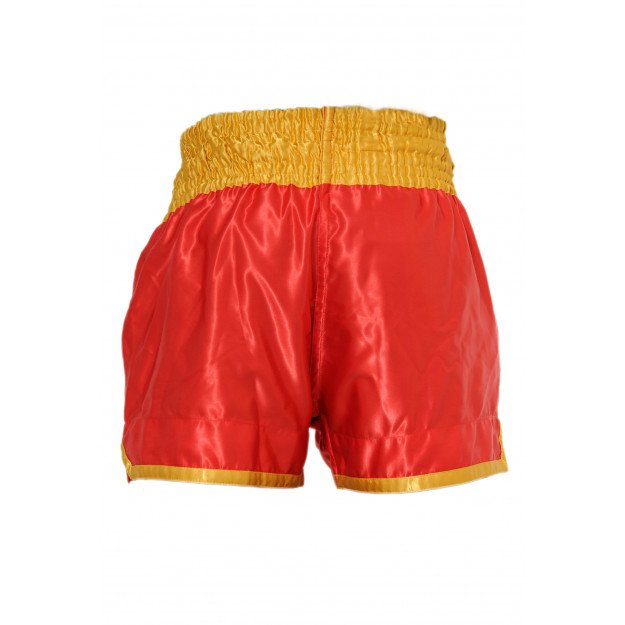 Short boxe thaï FIGHTER Rouge & Jaune
