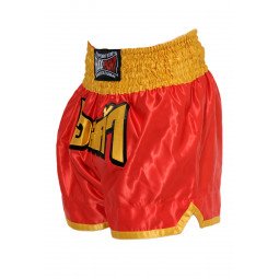 Short boxe thaï FIGHTER Rouge & Jaune