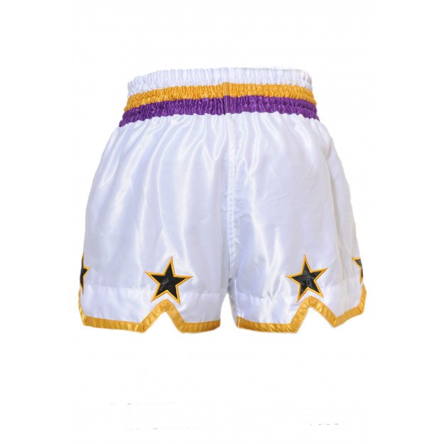 Short Boxe Thai STAR Blanc/Violet