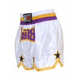 Short Boxe Thai STAR Blanc/Violet