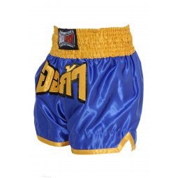Short boxe thaï FIGHTER Bleu & Jaune
