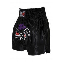 Short boxe thaï NO FEAR Noir