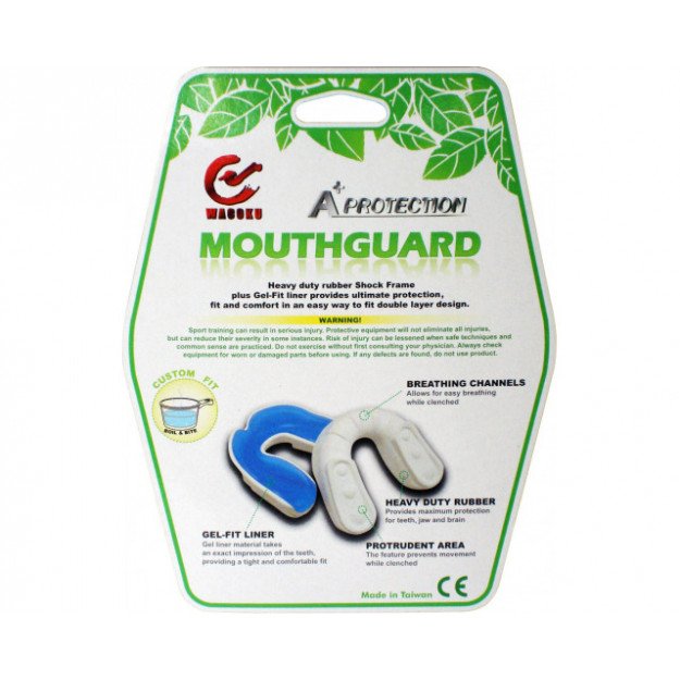 Protège-dents Gel Confort bleu/blanc