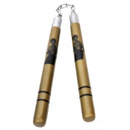 Nunchaku à Chaine Bois Bruce Lee beige