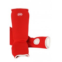Protège Tibias et Pieds Coton Souple Rouge