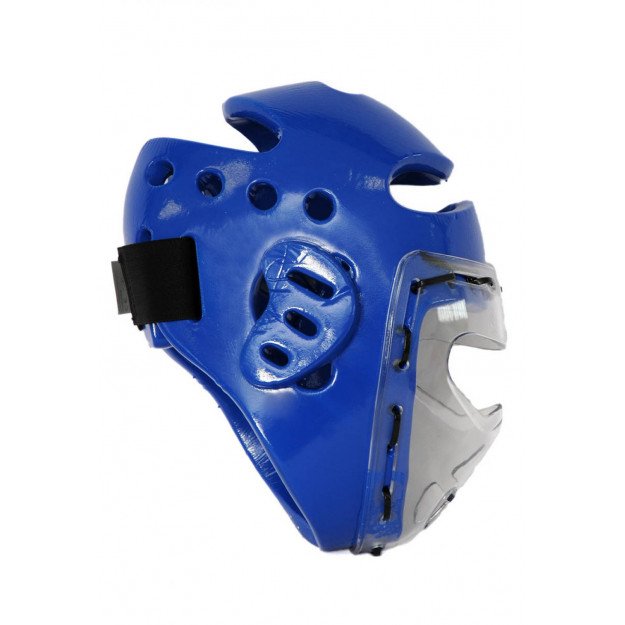 Casque Taekwondo Bleu avec visière