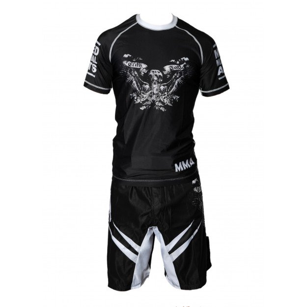 Rashguard MMA Noir Impression tête de mort & ailes