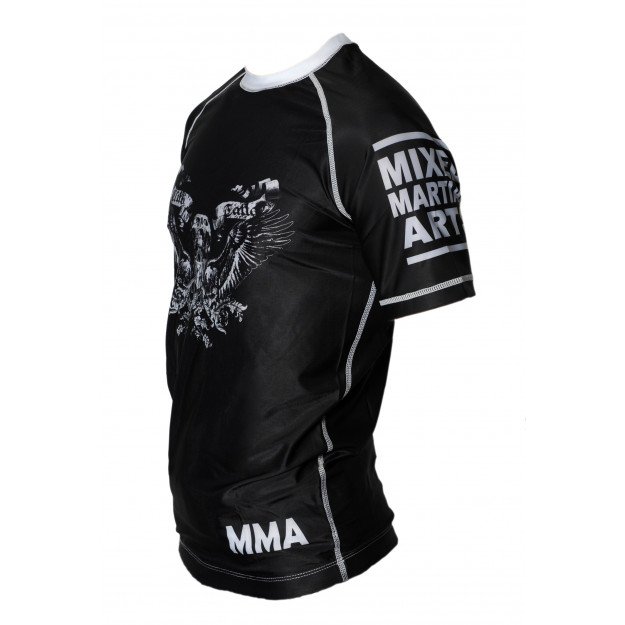 Rashguard MMA Noir Impression tête de mort & ailes