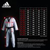 Dobok Taekwondo Adiclub 3 col blanc bandes noir