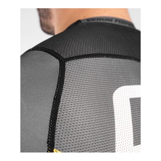 Rashguard Venum One FC Impact gris/jaune manches longues
