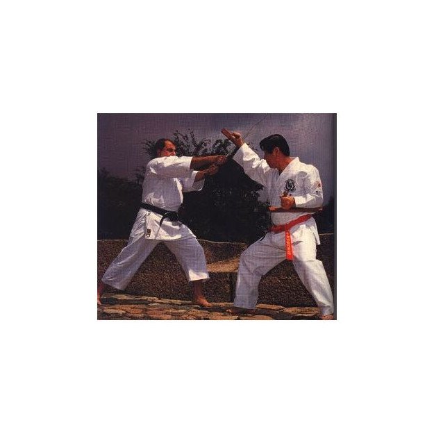 Tonfa Carre Chene Rouge 51cm, Importé d'Asie