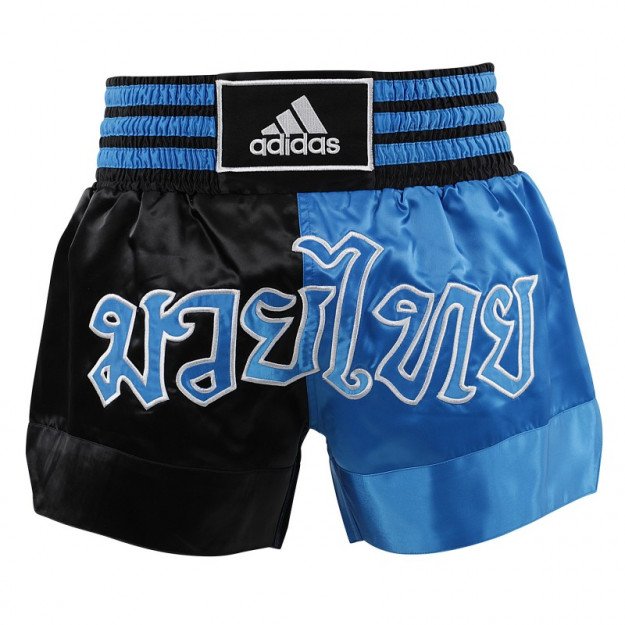 Short Boxe Thaï noir/bleu - Adidas