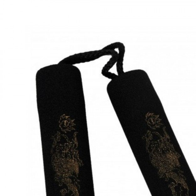 Nunchaku à Corde Mousse noir/rouge