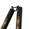Nunchaku à Corde Mousse noir/or