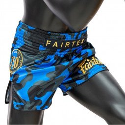 Short Boxe Thaï Fairtex Camo Bleu 1917