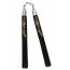 Nunchaku à Chaine Bois Noir/Or