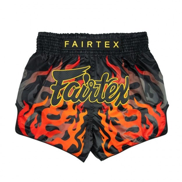 Short Boxe Thaï Fairtex Noir Flame 1921