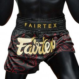Short Boxe Thaï Fairtex Noir/Rouge 1920
