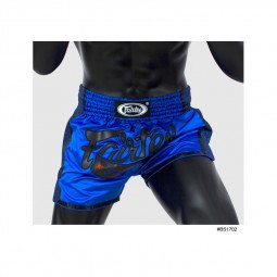 Short Boxe Thaï Fairtex Bleu/Noir 1702