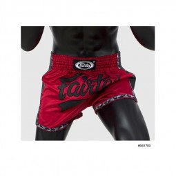Short Boxe Thaï Fairtex Rouge/Noir 1703