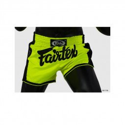 Short Boxe Thaï Fairtex Jaune Fluo/Noir 1706