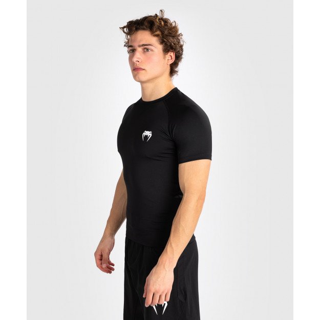 Rashguard Venum Contender à manches courtes Noir/Blanc