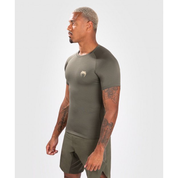 Rashguard Venum Contender à manches courtes Kaki