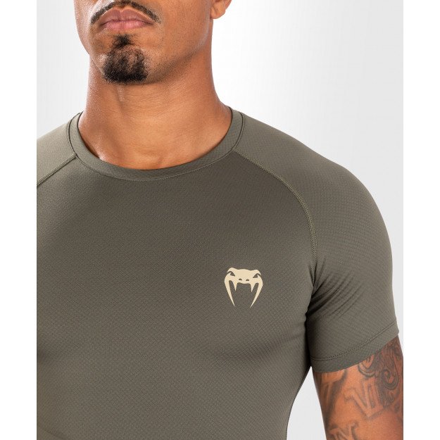 Rashguard Venum Contender à manches courtes Kaki