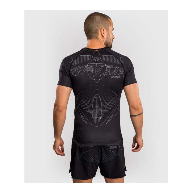 Rashguard Venum Eclipse manches courtes Noir/Ivoire