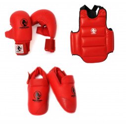 Pack protection karaté Kumite Starter rouge