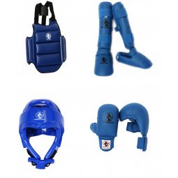 Pack protection karaté Kumite Expert bleu