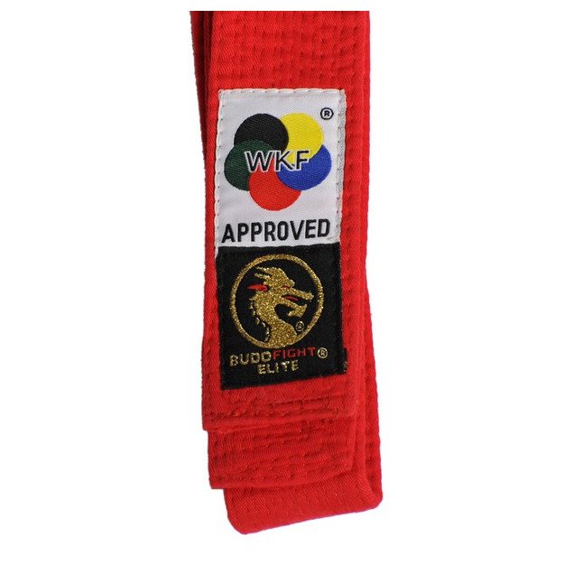 Ceinture karaté Elite rouge WKF