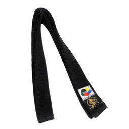 Ceinture karaté Elite noire WKF