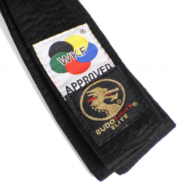 Ceinture karaté Elite noire WKF