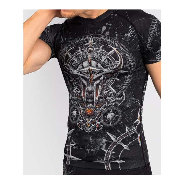 Rashguard à Manches Courtes Venum Gladiator 5.0 - Noir/Argent