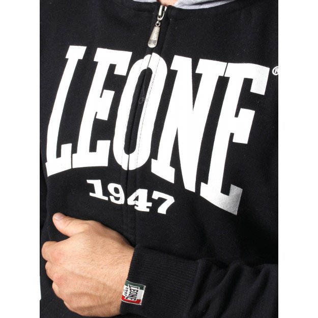 Sweatshirt Leone à Zip Noir