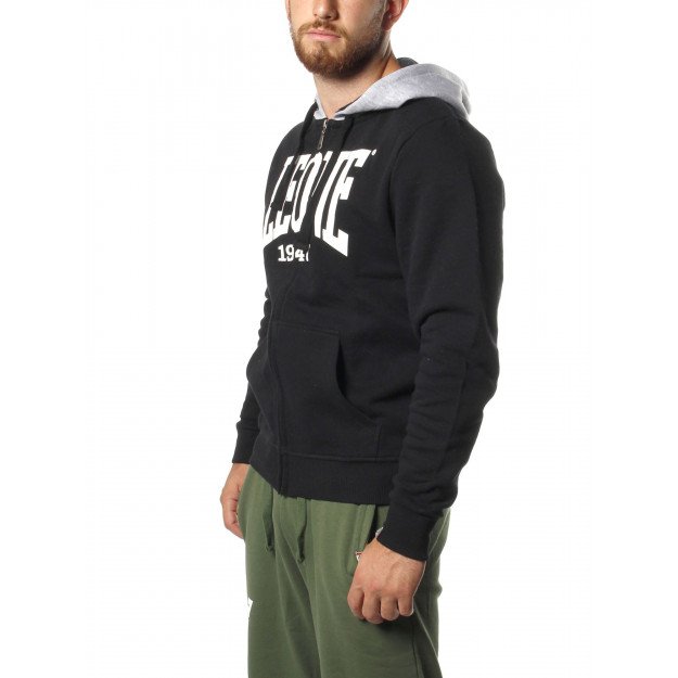 Sweatshirt Leone à Zip Noir