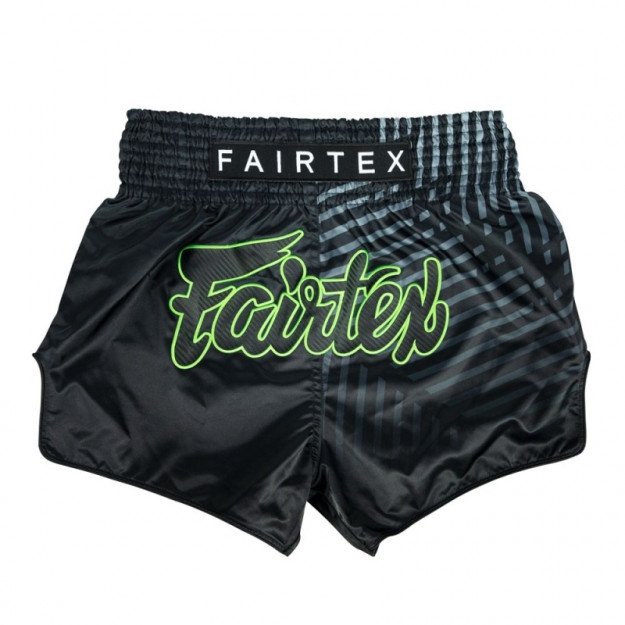 Short boxe Thaï Fairtex Noir/Gris 1924