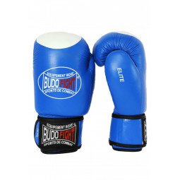 Gants de karaté contact 100% cuir bleu