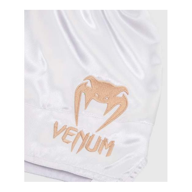 Short Boxe Thai Venum Classic Blanc/Or