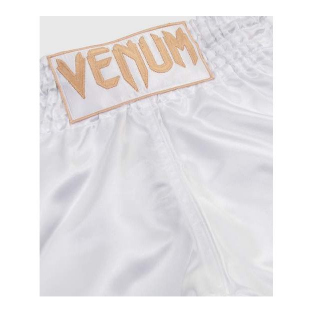 Short Boxe Thai Venum Classic Blanc/Or