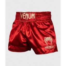 Short Boxe Thai Venum Classic Bordeau / Or