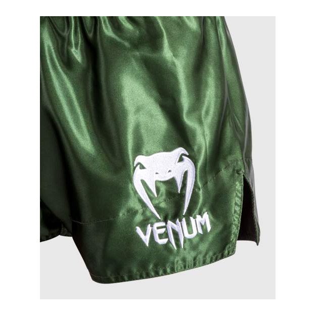 Short Boxe Thai Venum Classic Kaki/Blanc