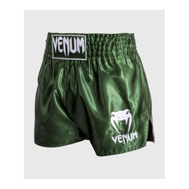 Short Boxe Thai Venum Classic Kaki/Blanc